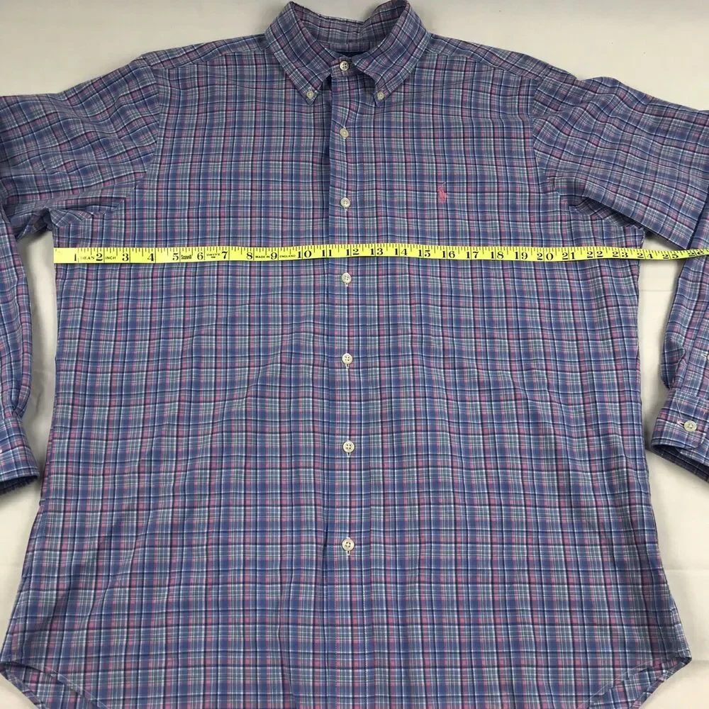 Vintage POLO RALPH LAUREN‎ Mens Long Sleeve Cotton Classic , Size Med